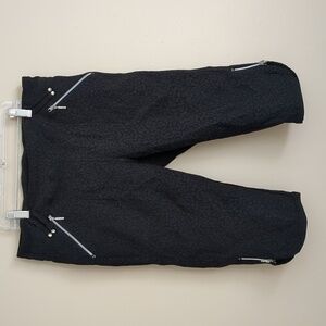 Size 8 GG Blue Shorts Black on Black Animal Print with Silver Zippers